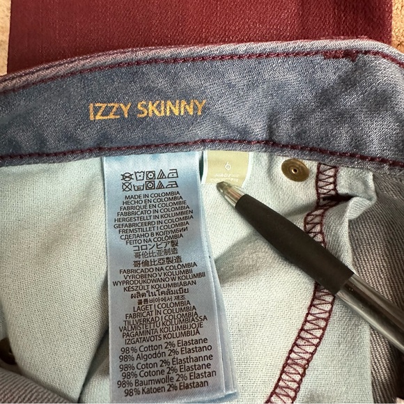 NWTs Michael Kors Izzy Skinny Size 6 Merlot Skinny Jeans - Picture 5 of 5